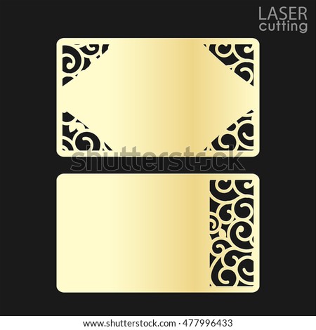 Doublesided Card Abstract Roses Event Design Stock Vector 221730523 Shutterstock Business Card Cutting Template