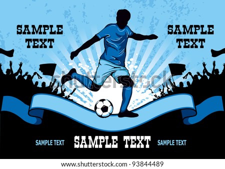 Soccer Match Announcement Poster Stock Vector 76879108 - Shutterstock