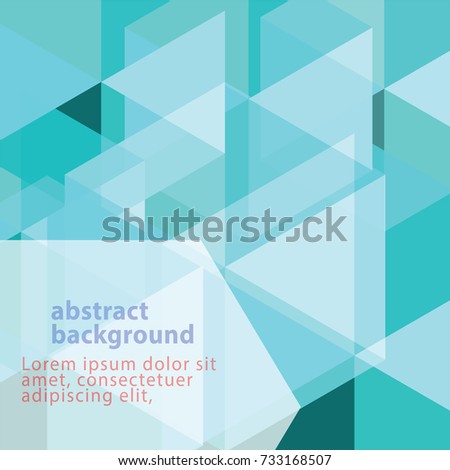 Abstract Geometric Background Triangle Square Blue Stock Vector 