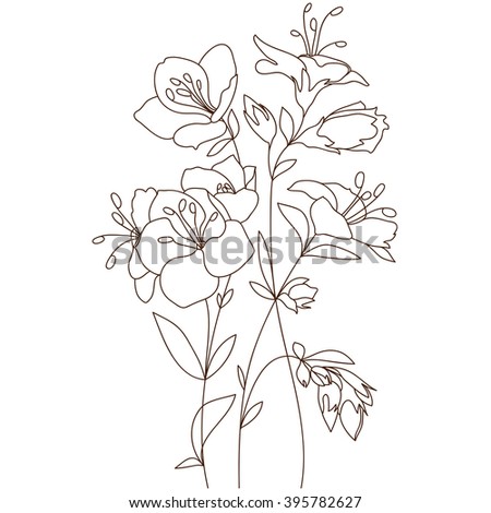 Roses Sketch Stock Vector 71973115 - Shutterstock