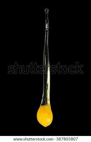 Egg Yolk Dripping Falling On Black Stock Photo 205606864 - Shutterstock