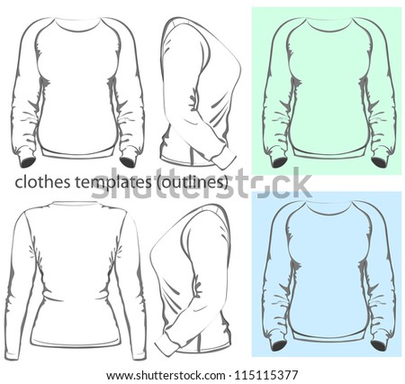 Download Vector Illustration Mens Raglan Tshirt Design Stock Vector ...