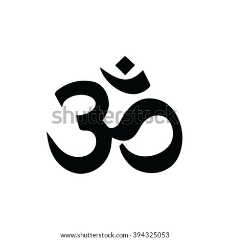 hinduism symbol of official om background hinduism symbol vector gray of om white symbol icon