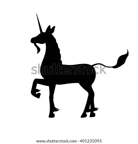 Black Unicorn Stock Vector 598293296 - Shutterstock