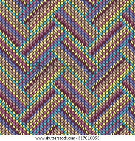 Knitting Seamless Variegated Pattern Fabric Texture Stock Illustration 714935...