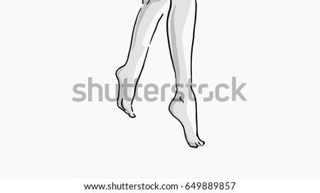 Vector Illustration Foot Bone Anatomy Side Stock Vector 414978484