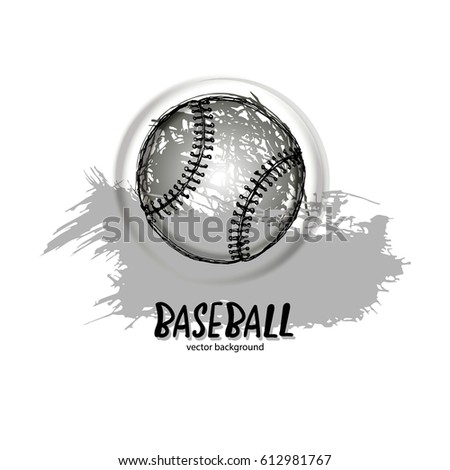 Baseball Logo Abstract Black Ball On Stock Vector 614326547 - Shutterstock