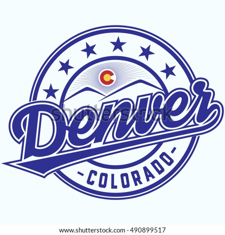 Denver Colorado Vector Illustration Stock Vector 402395437 - Shutterstock