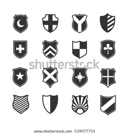 Shields Emblems Create Your Own Logo Stock Vector 8925697 - Shutterstock