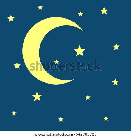 Cute Glitter Gold Silver Moon Stars Stock Vector 436046092 - Shutterstock