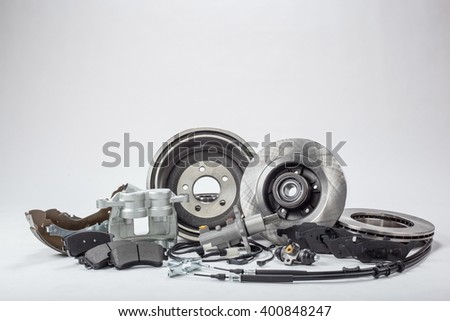 Car Parts On Gray Background Stock Photo 407309167 - Shutterstock