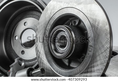 Car Parts On Gray Background Stock Photo 407309167 - Shutterstock