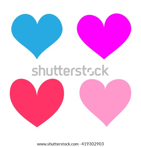 Vector Hearts Set Stock Vector 538851421 - Shutterstock