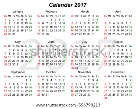 Calendar 2016 12 Months Indicating Number Stock Illustration 328112951 ...