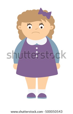 Chubby Kid Obesity Isolated Cartoon Fat Stock Vector 