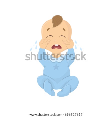 Vector Drawing Crying Baby Boy Stock Vector 75420043 - Shutterstock