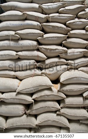 Pile Rice Sacks Grain Warehouse Vietnam Stock Photo 65737246 - Shutterstock