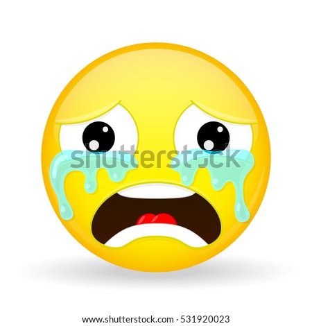 Crying Face Stock Vector 227104927 - Shutterstock