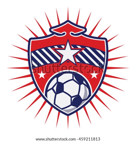 Vector Illustration Crest Soccer Ball Blank Stock Vector 27460837