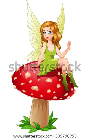 Fairy Waving Her Wand Stock Vector 492457648 - Shutterstock