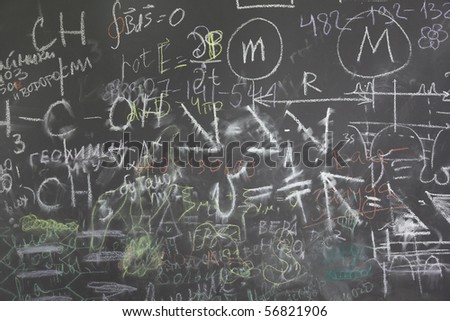 School Math Blackboard Background Grunge Stock Photo 127216451