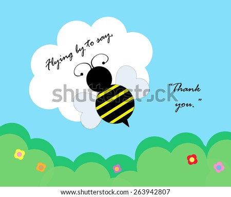 Funny Flying Bee Speech Bubble Place Stock Vector 80900059 - Shutterstock