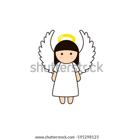 Cute Angel Cartoon Vector Illustration Stock Vector 55062997 - Shutterstock