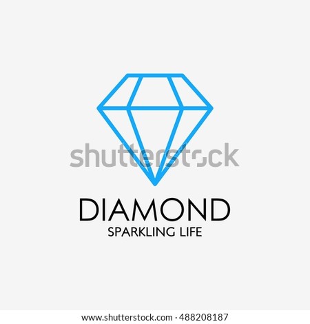 Shiny Diamond Logo Design Template Vector Stock Vector 466341926 