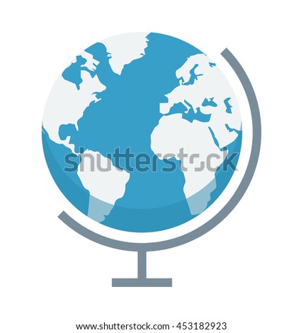 table vector globe School Illustration Vector Desktop Isolated Globe Stock