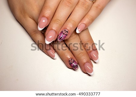 Beautiful Natural Nails Hand Ideal Clean Stock Photo ...