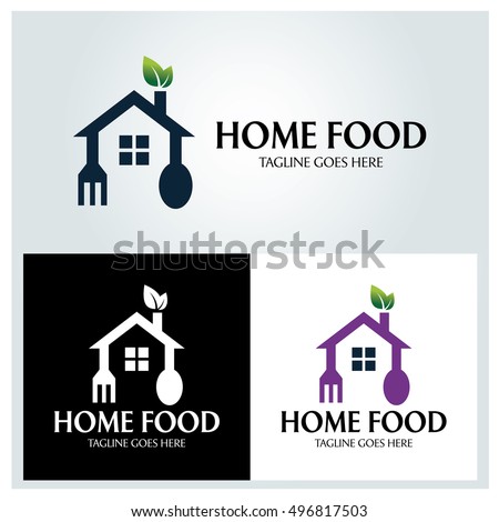 vector home food House Vector Design Home Organic Logo Template Stock