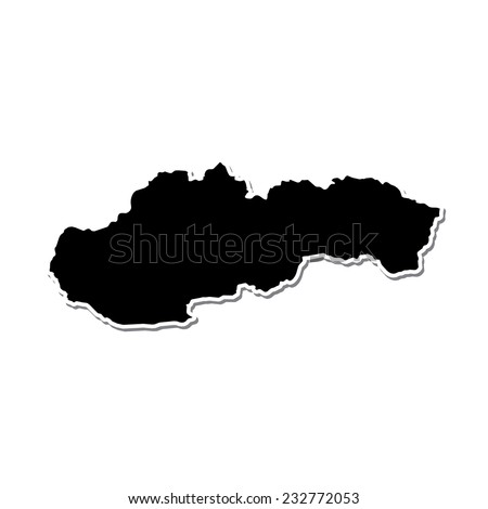 Map Slovakia Stock Vector 347194607 - Shutterstock