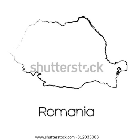 High Detailed Vector Map Contour Romania Stock Vector 170121434 ...