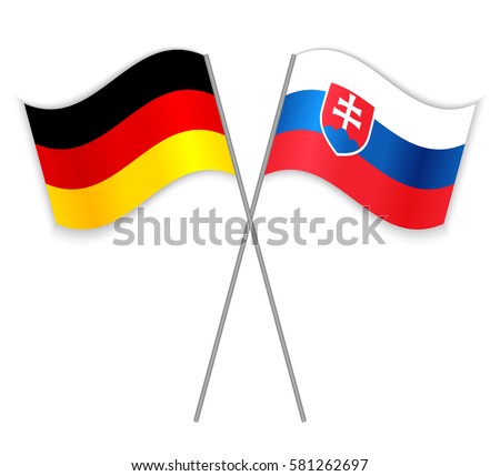 Cambodian German Crossed Flags Cambodia Combined Stock ...