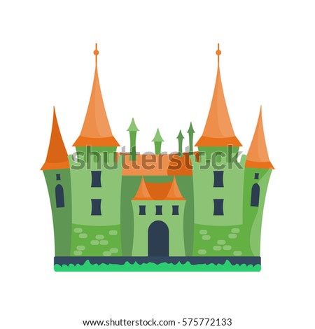 Vector Illustration Cartoon Castle Stock Vector 131756426 - Shutterstock