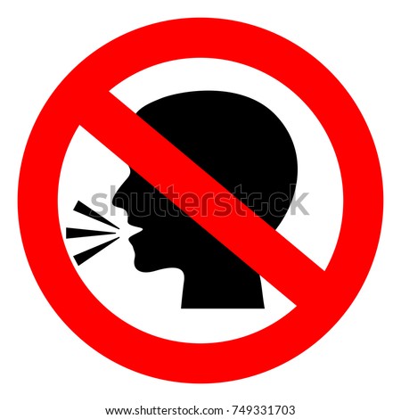 No Stop Sign Forbidden Head Talking Stock Vector 353689757 - Shutterstock