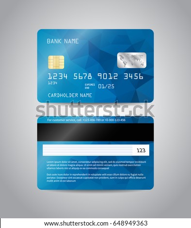 Realistic Detailed Credit Cards Set Colorful Stock Vector ...