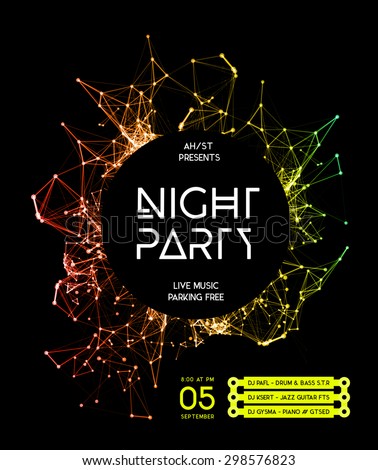 Night Disco Party Poster Background Template Night Disco Party Poster Background Template