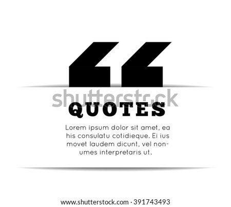Drawn Quote Blank Template Stock Vector 312770021 - Shutterstock