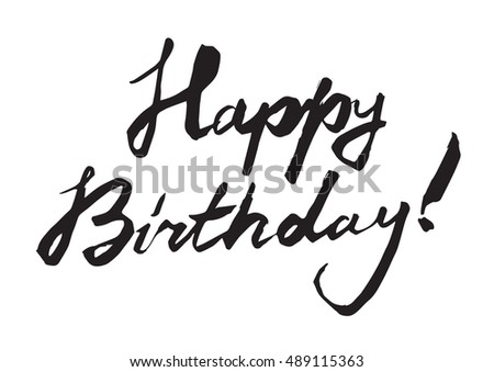 Happy Birthday Beautiful Greeting Card Hand Stock Vector 734624797 ...