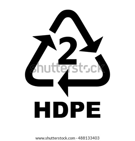 Plastic Recycling Symbol Hdpe 2 Plastic Stock Vector 395290816 ...