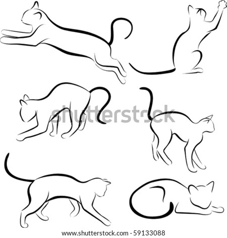 Dog Cat Rabbit Animal Drawing Vector Stock Vector 70528081 - Shutterstock