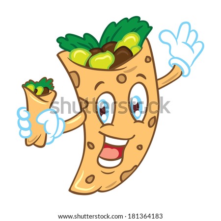 Cartoon Burrito Stock Vector 137326712 - Shutterstock