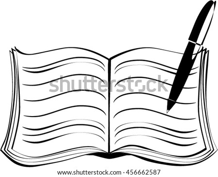 Book Pen Vector Icon Stock-vektorgrafik 456663139 - Shutterstock