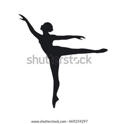 Young Gymnast Woman Ribbon Silhouette Rhythmic Stock Vector 515039815 ...