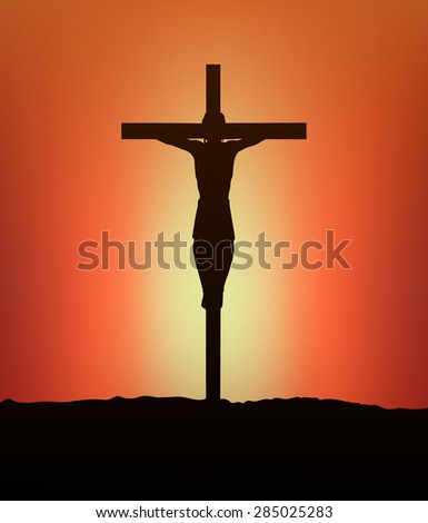 Jesus Christ Crucifiction Silhouette Stock Vector 88021189 - Shutterstock