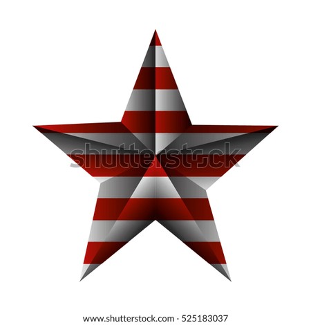 Dimensional Rustic Patriotic Usa Flag Red Stock Photo 87481000