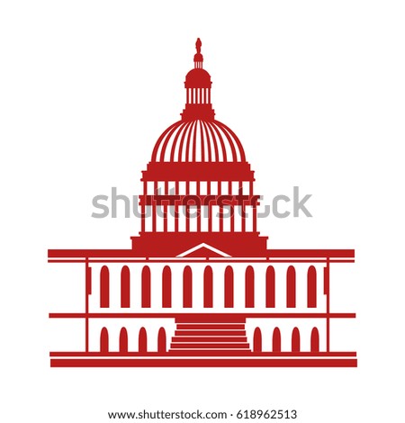 Cartoon Vector Illustration Capitol Building Stock Vector 56915023