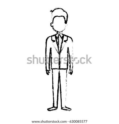 Vector Drawing Young Male Model Wearing Stock Vector 77765656