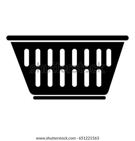 Vector Illustration Laundry Basket Thin Line Stock Vector 391745563